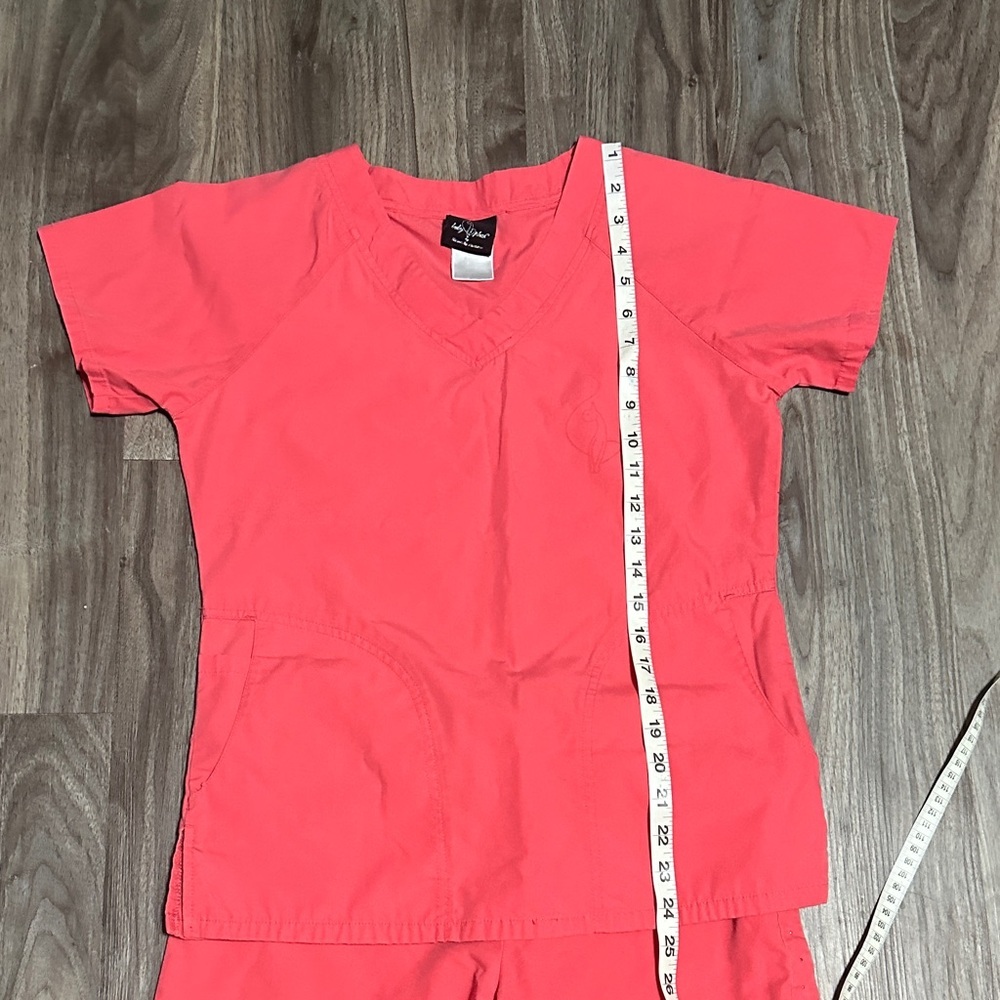 Baby Phat Coral-Pink Straight Leg Scrub Set - Picture 5 of 16